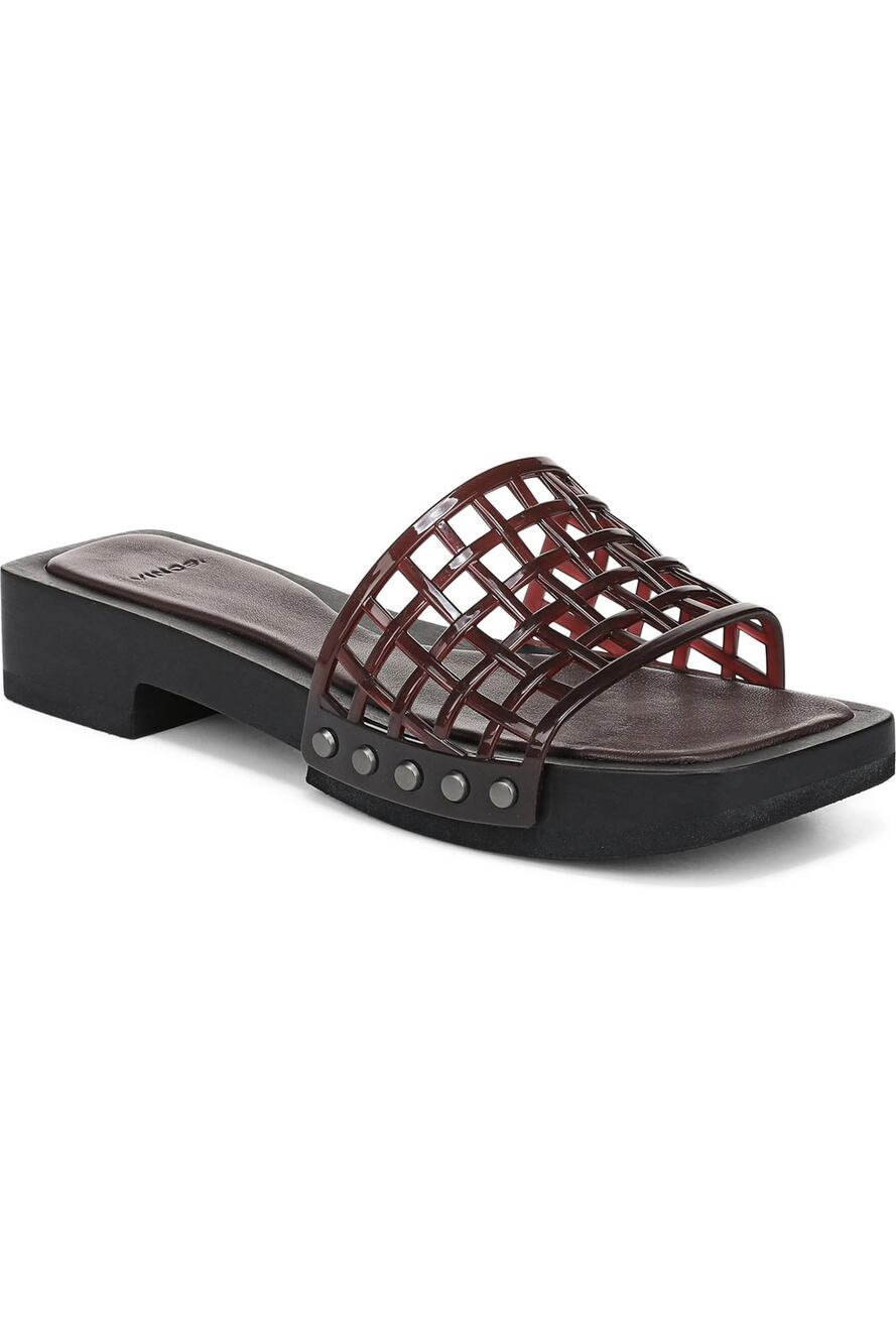 VINCE Women's Barbara Jelly Slide Sandals - Ganache Brown Size 9
